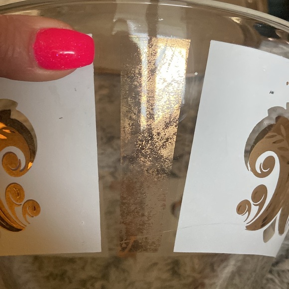 Vintage large glass bowl with small bowl hanger - Picture 5 of 15